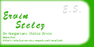 ervin stelcz business card